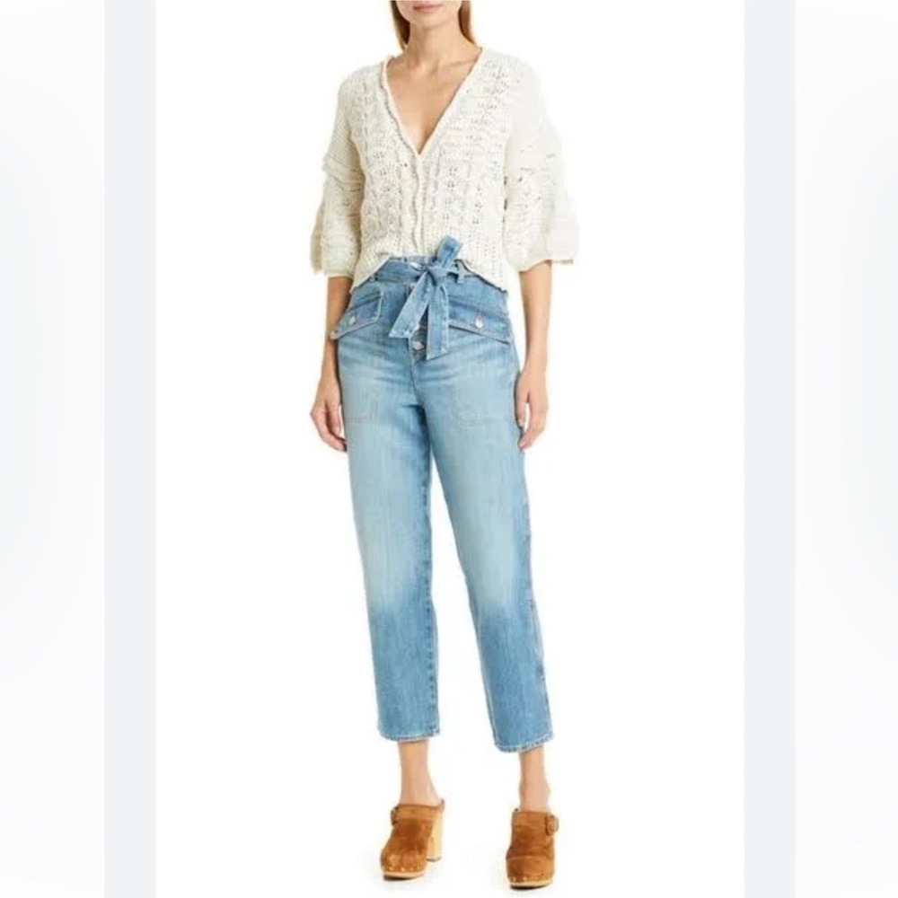 VERONICA BEARD NEW RINLEY HIGH RISE CROOKED STRAIGHT LEG JEANS S. 29